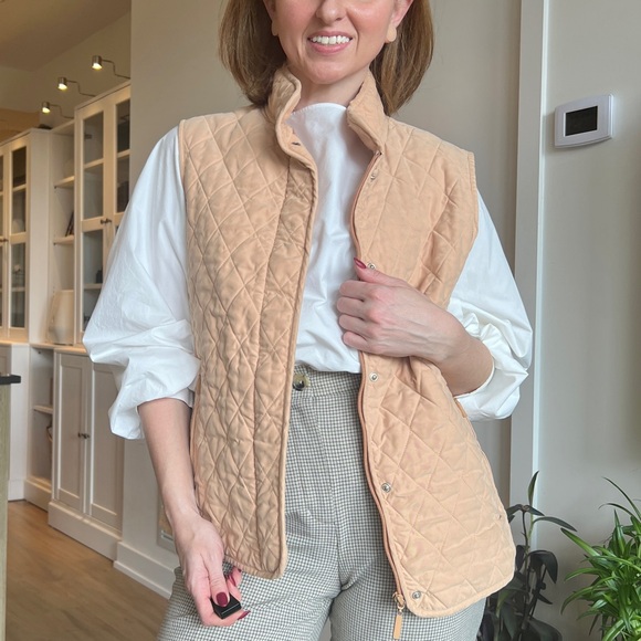 Vintage Van Heusen Fleece Lined Vest in Peachy Tan Sz:L - Picture 1 of 10